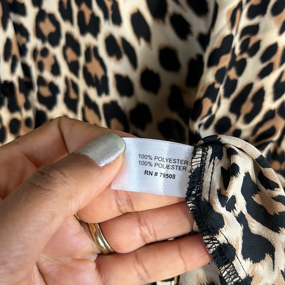CYNTHIA ROWLEY leopard button down shirt - Picture 10 of 11